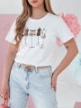 T-shirt damskie z nadrukiem MANETEE biały Dstreet RY2728