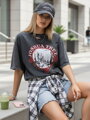 T-shirt damski JOSHUA ciemnoszary Dstreet RY2630