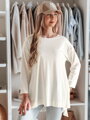 Bluzka damska masełko oversize z wisiorkiem COMFILA ecru Dstreet RY2787