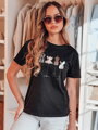 T-shirt damskie z nadrukiem MANETEE czarny Dstreet RY2729