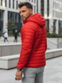 Červená pánska prešívaná bunda