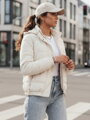 ZERNI dámska prešívaná bunda biela Dstreet TY4176