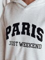 Sivá dámska mikina PARISSIA oversize s kapucňou BY1456