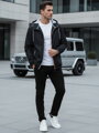 Čierna pánska prechodná bunda Dstreet TX4700