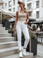 Dámske rifľové nohavice LIKEMELOO mom fit biele UY2432
