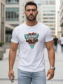 Herren T-Shirt bedruckt HOT ROD GARAGE weiß Dstreet NX5093R