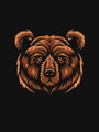 Herren T-Shirt mit Bärendruck schwarz Dstreet NX043R