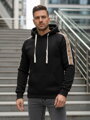 Pánska čierna mikina s kapucňou BX5941