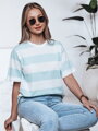 T-shirt damski ALMIN turkusowy Dstreet RY2562