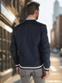 Pánska prechodná bomber bunda modrá Dstreet TX5015