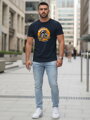 Bedrucktes Herren-T-Shirt navyblau Dstreet NX5095R