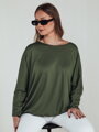 Bluzka damska LOOSEFEMME oversize z wisiorkiem zielona Dstreet RY2707