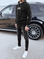 Pánska čierna mikina s potlačou Dstreet BX5662