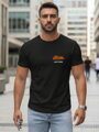 Herren-T-Shirt mit minimalistischem Aufdruck schwarz Dstreet NX5096R