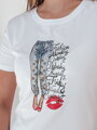 T-shirt damski z nadrukiem TRENDAY biały Dstreet RY2825