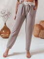 Dámske nohavice ležérne s kvetmi LEGISSA teplákové cappuccino UY2407