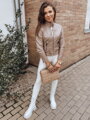 Béžová dámska koženka