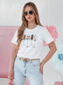 T-shirt damskie z nadrukiem MANETEE biały Dstreet RY2728