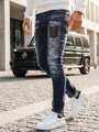 Pánske modré džínsové nohavice Dstreet UX4296