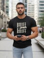 Herren T-Shirt mit Totenkopf und Blumendruck NX079R