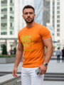 Herren T-Shirt mit Totenkopf und Blumendruck NX079R