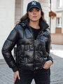 FASHWARM dámska krátka prešívaná bunda s kapucňou, čierna Dstreet TY4640