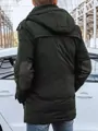 Zimná zelená bunda v predĺženom strihu