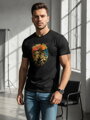 Bedrucktes Feuerwehr-T-Shirt mit Totenkopf für Männer NX054R