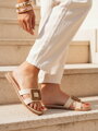 Dámske šľapky GLAMSTEP béžové ZY0929