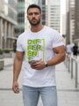 Herren T-Shirt mit Totenkopf und Blumendruck NX079R