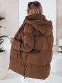 Zimná prešívaná bunda vo farbe camel