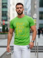 Herren T-Shirt mit Totenkopf und Blumendruck NX079R