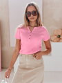 Bluzka damska one size prążkowana KISS LOOK różowa Dstreet RY2837