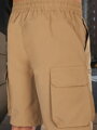 Pánske khaki cargo kraťasy Dstreet SX2507