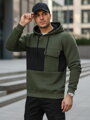 Pánska mikina s kapucňou khaki Dstreet BX5913