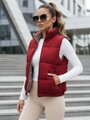 Bordová dámska prešívaná vesta URBANELLE TY4972
