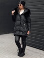 FROSTYFIT prešívaná dámska zimná bunda s kapucňou čierna Dstreet TY4675