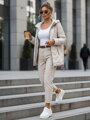 Svetlosivá prešívaná prechodná dámska bunda s kapucňou TY5610