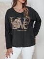 Bluzka damska one size LOVEGLOW ciemnoszara Dstreet RY2697