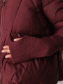 Bordová prešívaná zimná dámska bunda s kapucňou TY5898