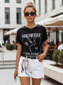 T-shirt damski ERION czarny Dstreet RY2502