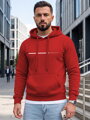 Pánska mikina s nápisom WHATEVER a kapucňou Dstreet červená NX5128BX