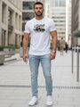 Bedrucktes Feuerwehr-T-Shirt mit Totenkopf für Männer NX054R
