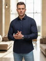 Pánska košeľa slim fit DX2690 – tmavomodrá košeľa skl.18
