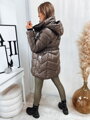 Dámsky prešívaný zimný kabát BLOOM mocha Dstreet TY4061 skl.36