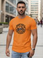 Herren Motorrad Druck orange T-Shirt Dstreet NX5007R