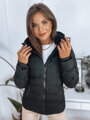 Čierna dámska páperová bunda