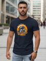 Bedrucktes Herren-T-Shirt navyblau Dstreet NX5095R