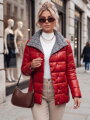 DELSY dámska bunda červená Dstreet TY4417