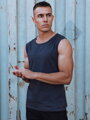 Tank top męski bez nadruku granatowy Dstreet RX5622
